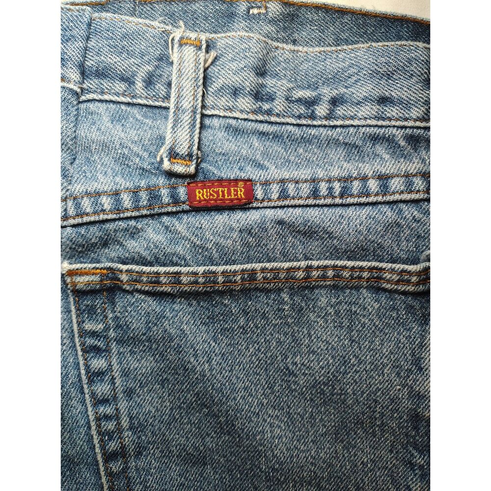 Rustler (Wrangler) Men’s Medium Wash Straight Leg Jeans, 40x32